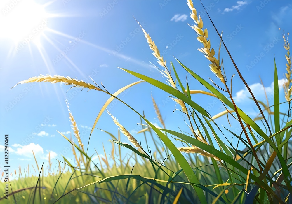 Obraz premium Tall Grass Open Field Painting Photography Illustration Art