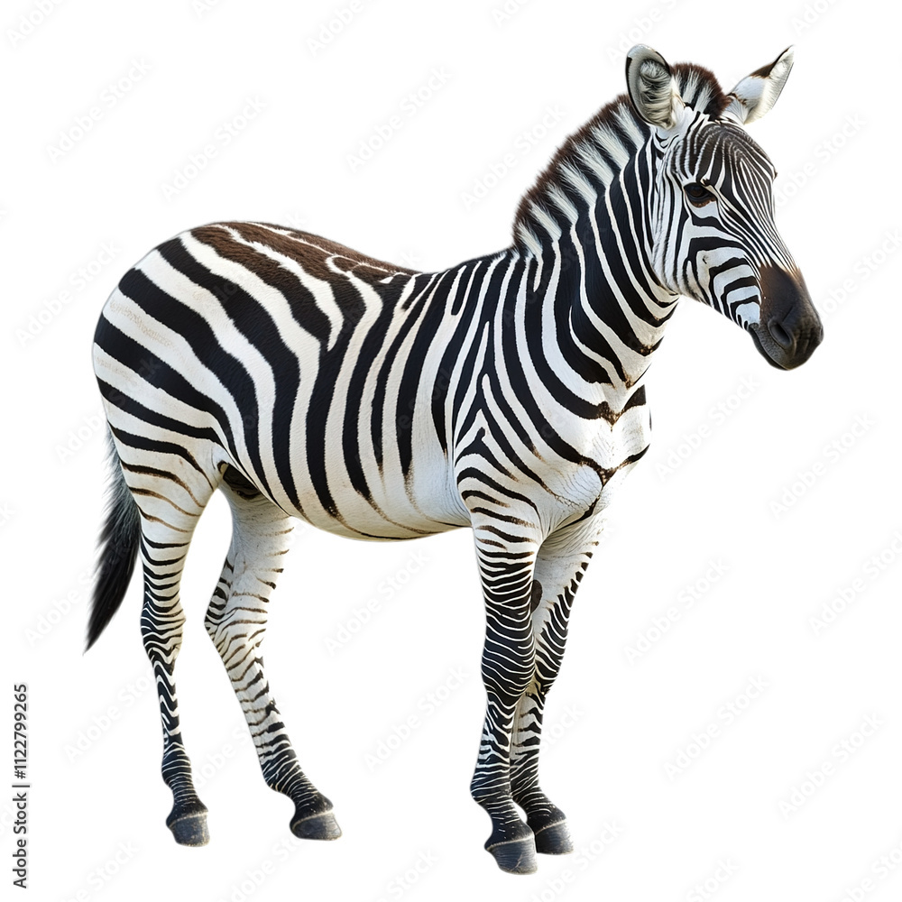 Fototapeta premium zebra isolated on white