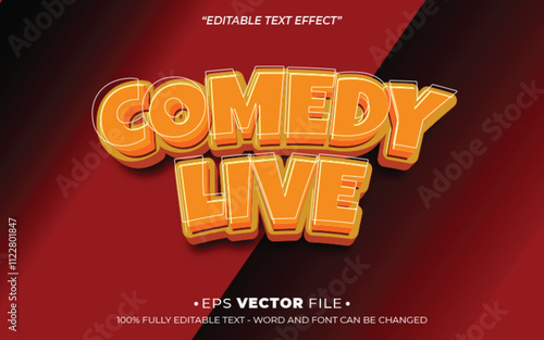 Comedy Live 3d text effect editable effect