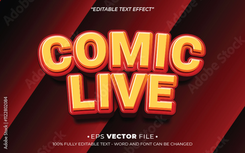 Comic Live 3d text effect editable effect