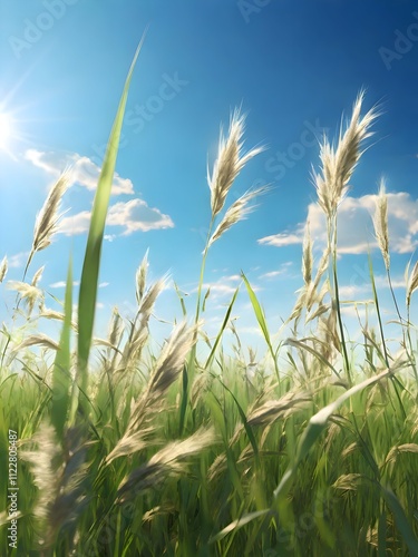 Tall Grass Open Field Painting Photography Illustration Art