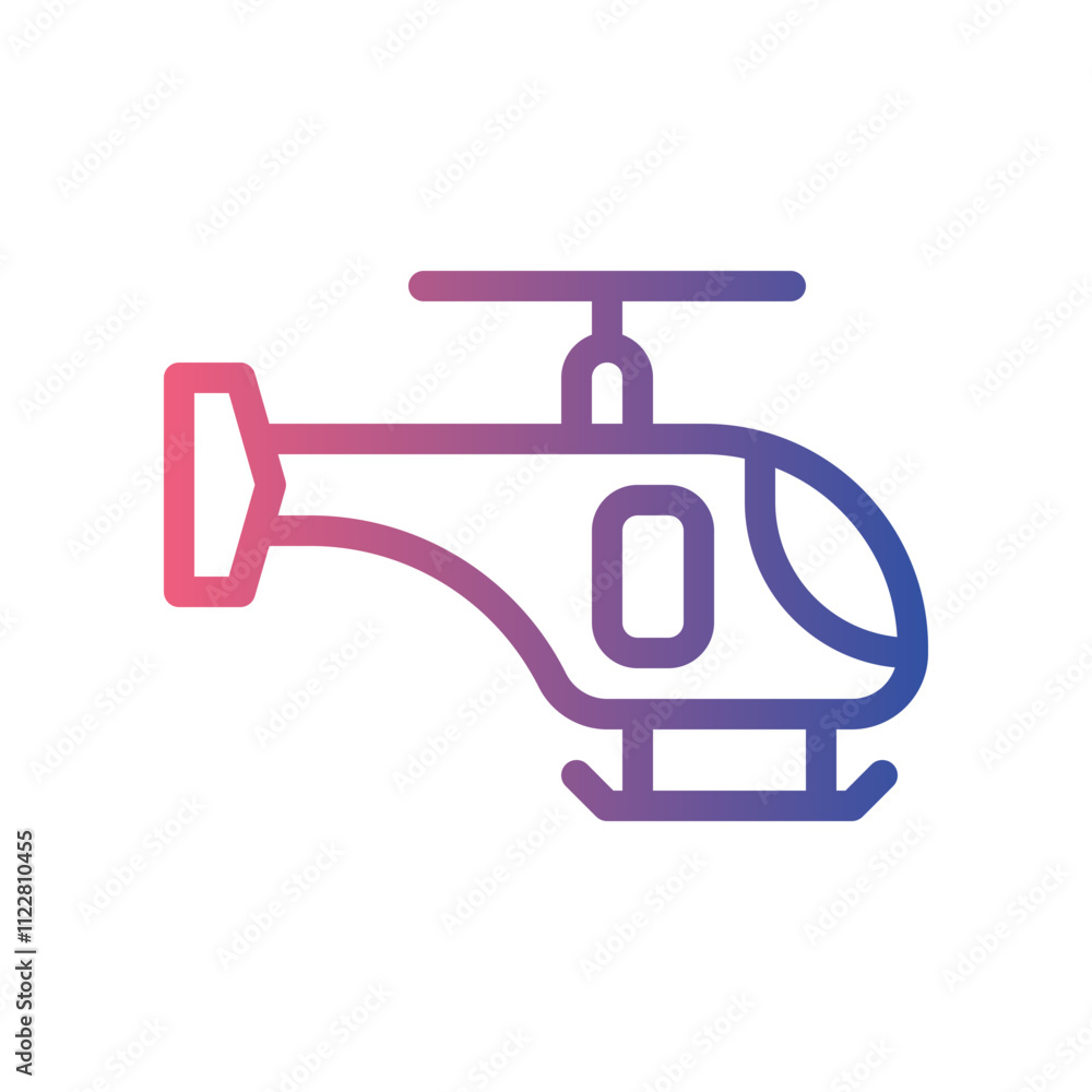 Obraz premium helicopter gradient icon