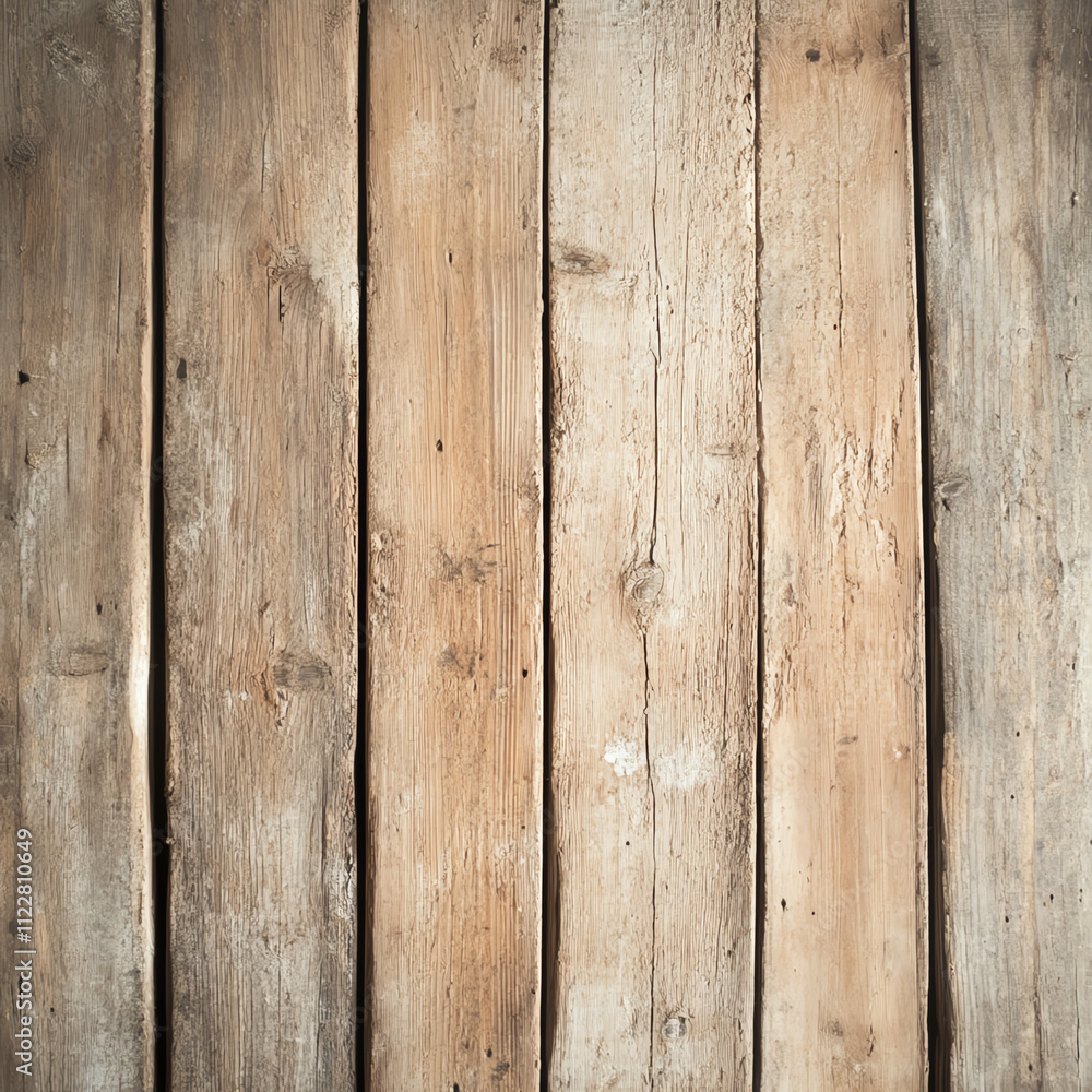 Fototapeta premium Textured wooden planks creating a rustic, natural background for creative projects.