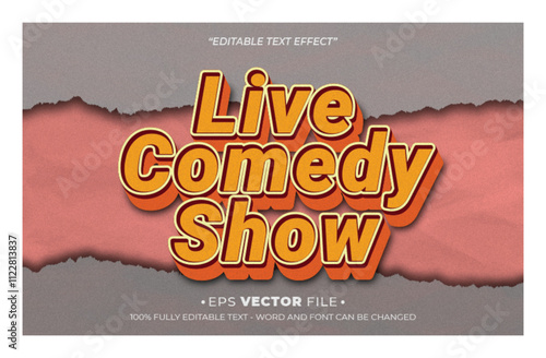 Live Comedy Show 3d text effect editable effect