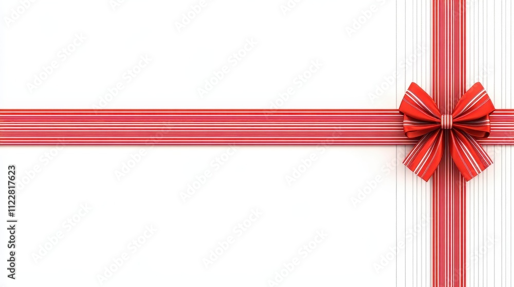 Red ribbon bow on white background. (1) Red ribbon bow on white background. (1)