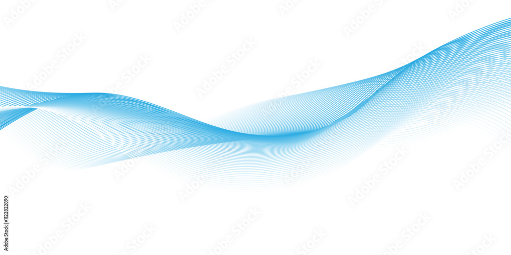 Fototapeta premium Abstract wave blend waves lines and technology background. Digital geometric transparent flowing smooth carve lines wave pattern background.