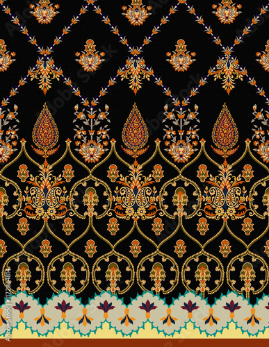 thai art pattern on wall