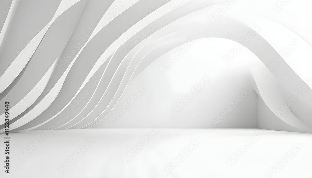 Fototapeta premium Abstract white room background for presentation product