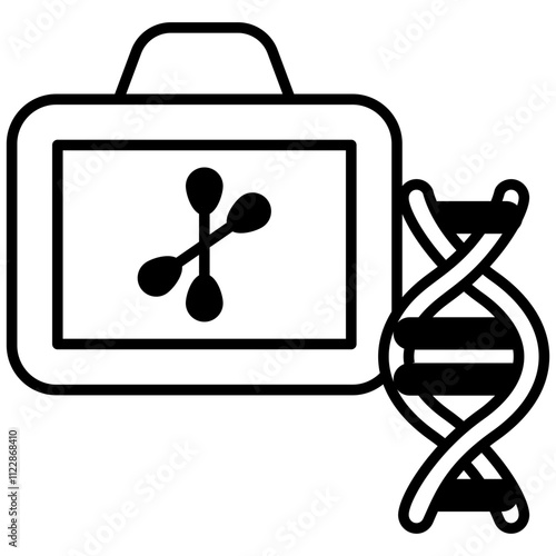 DNA Testing Kit Icon for Genetic Research