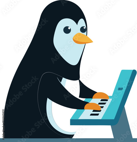 penguin on the phone