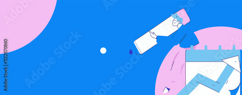 Happy Valentine's Day flat character vector concept business hand drawn illustration
