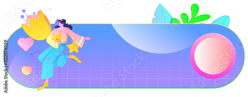 Happy Valentine's Day flat character vector concept business hand drawn illustration
