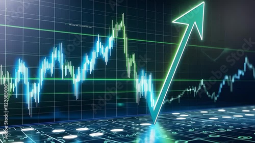 Wallpaper Mural Financial Growth Chart with Rising Arrow and Digital Stock Market Data on a Blue Background

 Torontodigital.ca