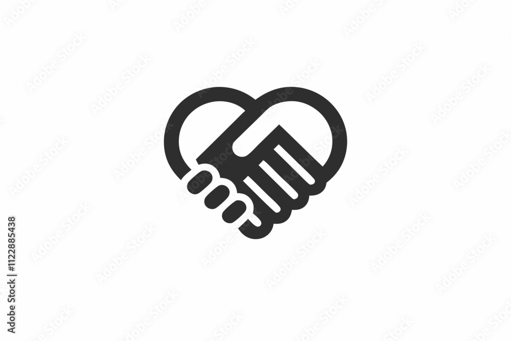 creative handshake icon and logo vector illustration creative handshake icon and logo vector illustration