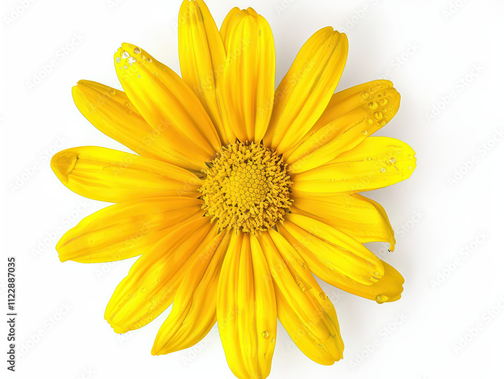 Obraz premium Isolated Yellow Daisy on White Background.