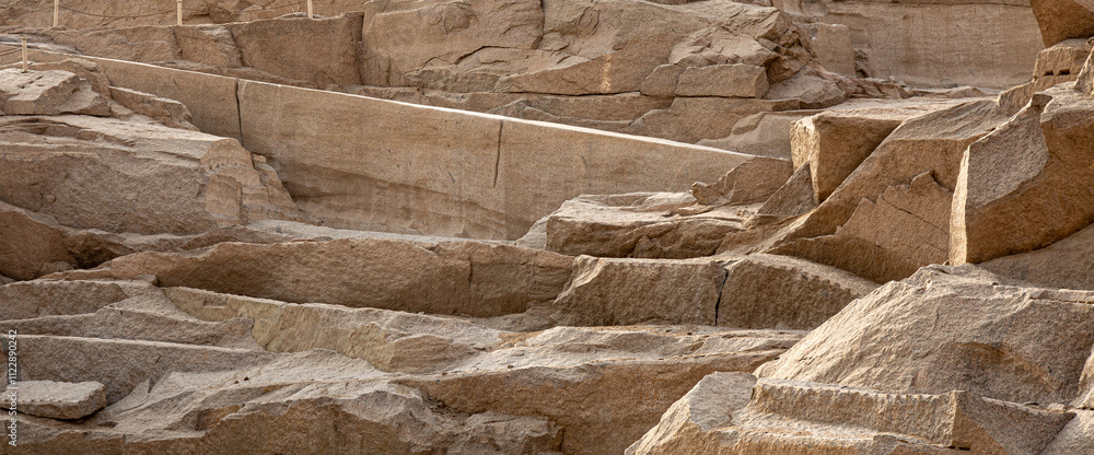 Ancient stone pit in the city of Aswan