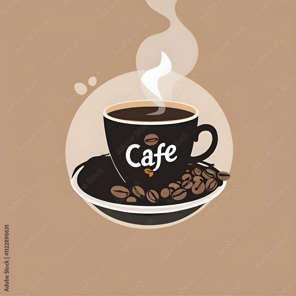 Obraz premium cafe logo