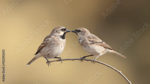 sparrows in love