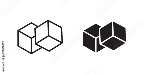 Sugar outlined and solid icon vector collection.