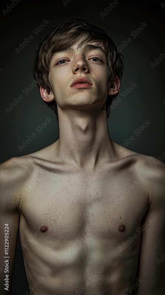 custom made wallpaper toronto digitalIntense Portrait of a Young Boy with Strong Features and Expression