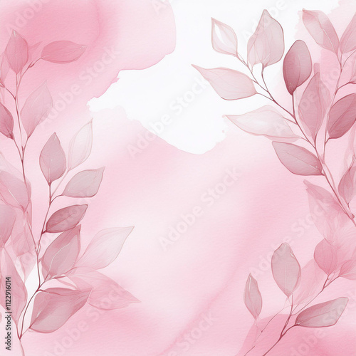 This elegant watercolor design is perfect for romantic wedding invitations and crafted menus for your special day