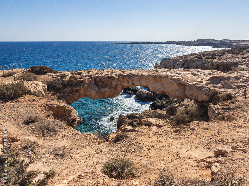 Natural Coastal Arch Formation Along the Coast
