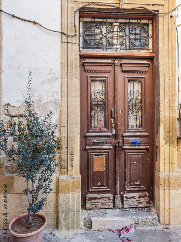 Traditional Arched Doorway in Nicosia