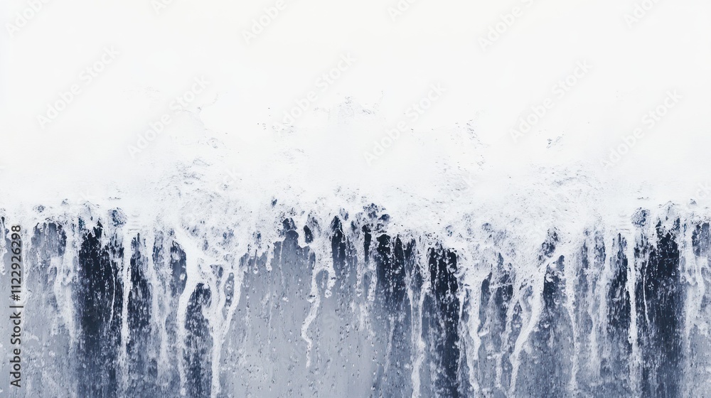 A close-up of crashing waves creating foam against a light background. A close-up of crashing waves creating foam against a light background.