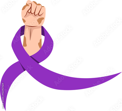 Fototapeta Leprosy disease illustration. World leprosy day.