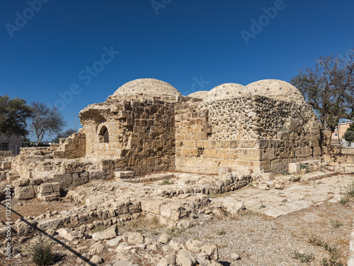 Obraz na płótnie Ancient Ruins with Domes in Paphos, Cyprus w salonie