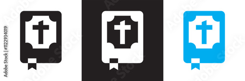 Bible icon design.  Vector illustration. isolated on white and black background. EPS 10 