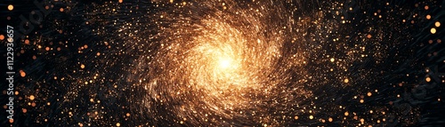 A stunning galaxy filled with swirling stars and glowing cosmic dust, representing the beauty of the universe. photo