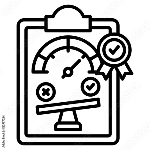 Benchmark Icon Element For Design