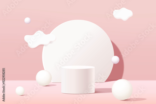 3d rendering, Abstract minimal stage for product display present background.