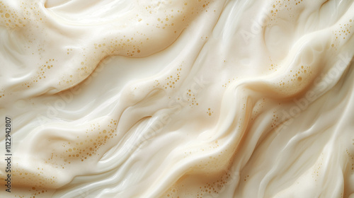 Creamy, foamy texture. Abstract background of soft, flowing fabric.