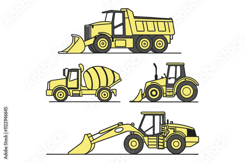 Heavy Equipment Chronicles vector bundle Illustrations VECTOR