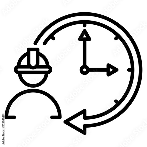 work hours single icon