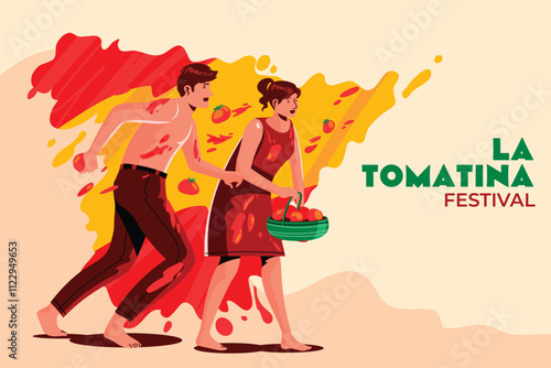 People crammed into this huge tomato fight on La tomatina Festival in Spain