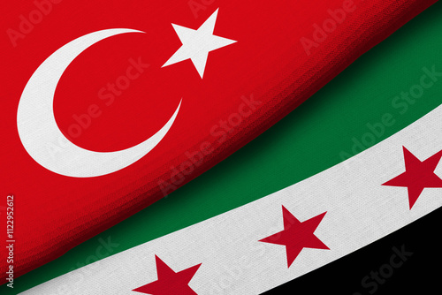 Syria's new indepeNew Syria and Turkey Flags. cooperation ally friendly countryndence flag