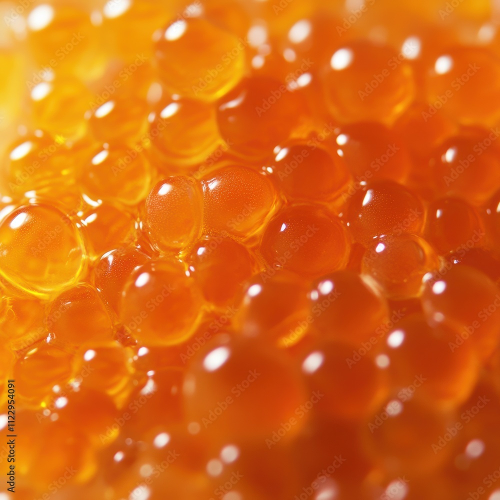 Illuminated salmon roe texture in soft light a culinary macro photography close-up Illuminated salmon roe texture in soft light a culinary macro photography close-up