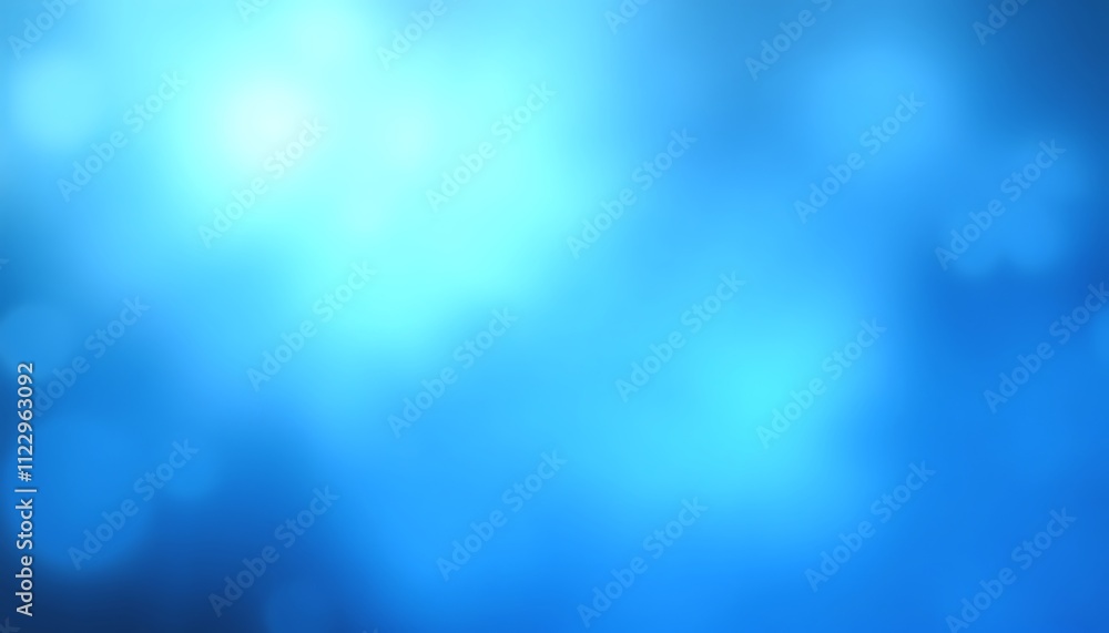 Fototapeta premium Abstract Blue Background/Bokeh Lights/Blurred Texture/Soft Focus abstract texture evokes a serene/skylike atmosphere. Digital art with bright light effects.