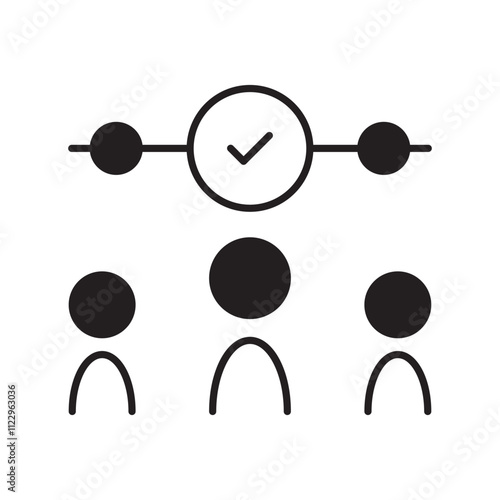 candidate glyph icon with white background vector stock illustration