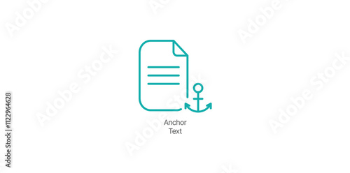 Anchor Text Icon – SEO Link Strategy and Content Optimization Design