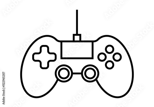 Icono negro de mando o control de videoconsola