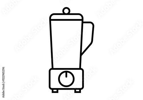 Icono negro de cafetera eléctrica en fondo blanco