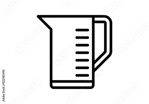 Icono negro de jarra para agua o bebida
