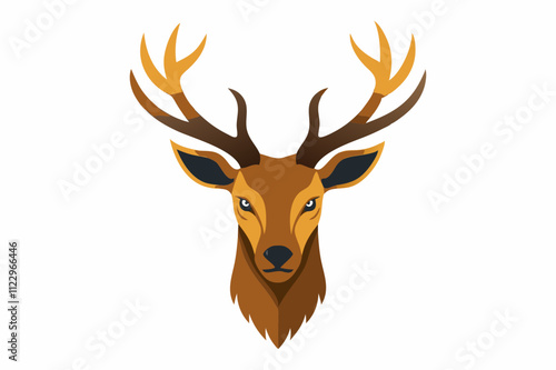 Elk Head Vector Illustration & Clipart Design photo