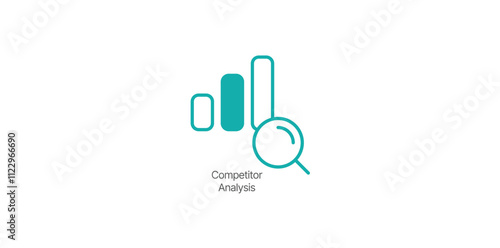 Computer Competitor Analysis Icon – Digital Market Research and Strategy Design