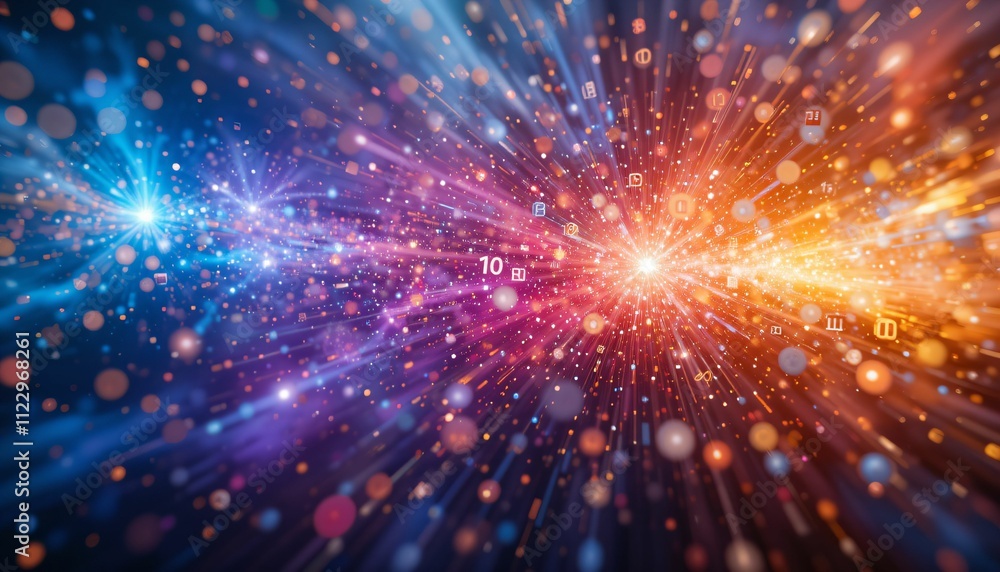 Obraz premium Wallpaper of binary code concept pattern and big data structure.Net and source code Generative AI