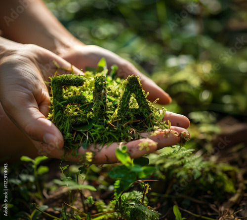 Environmental impact assessment - hand holding EIA